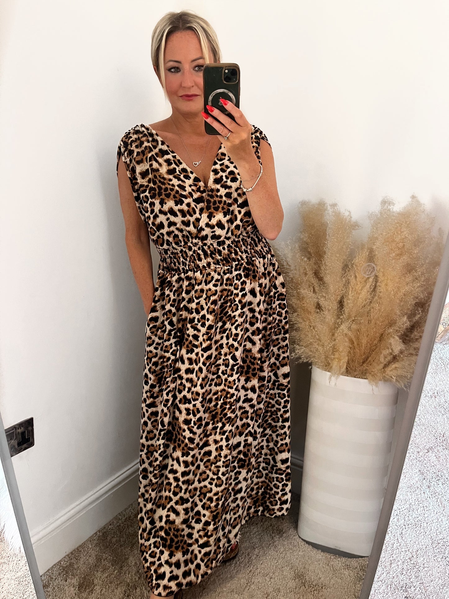Plus Size Leopard Maxi Dress