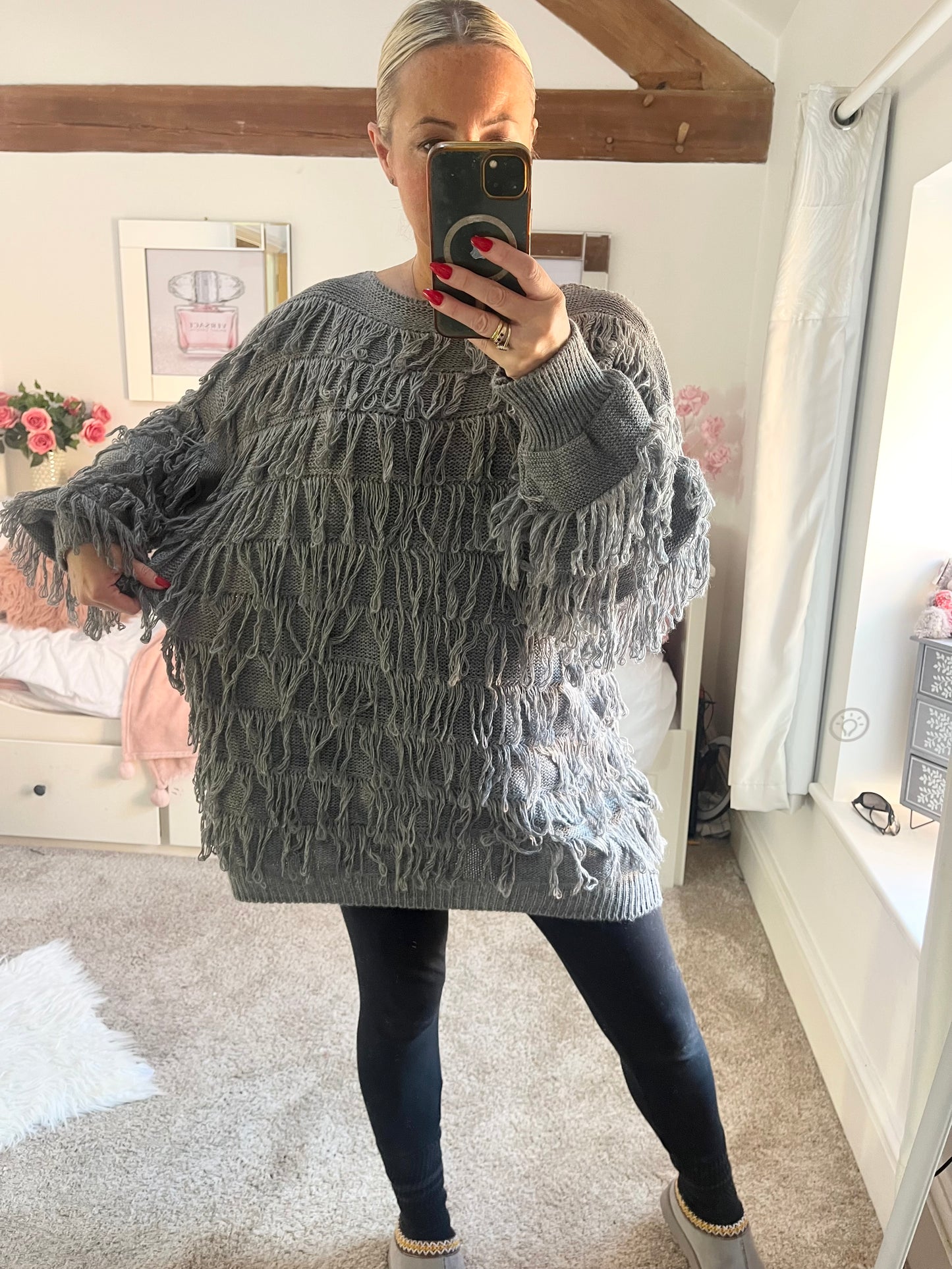 Grey Shagpile Jumper