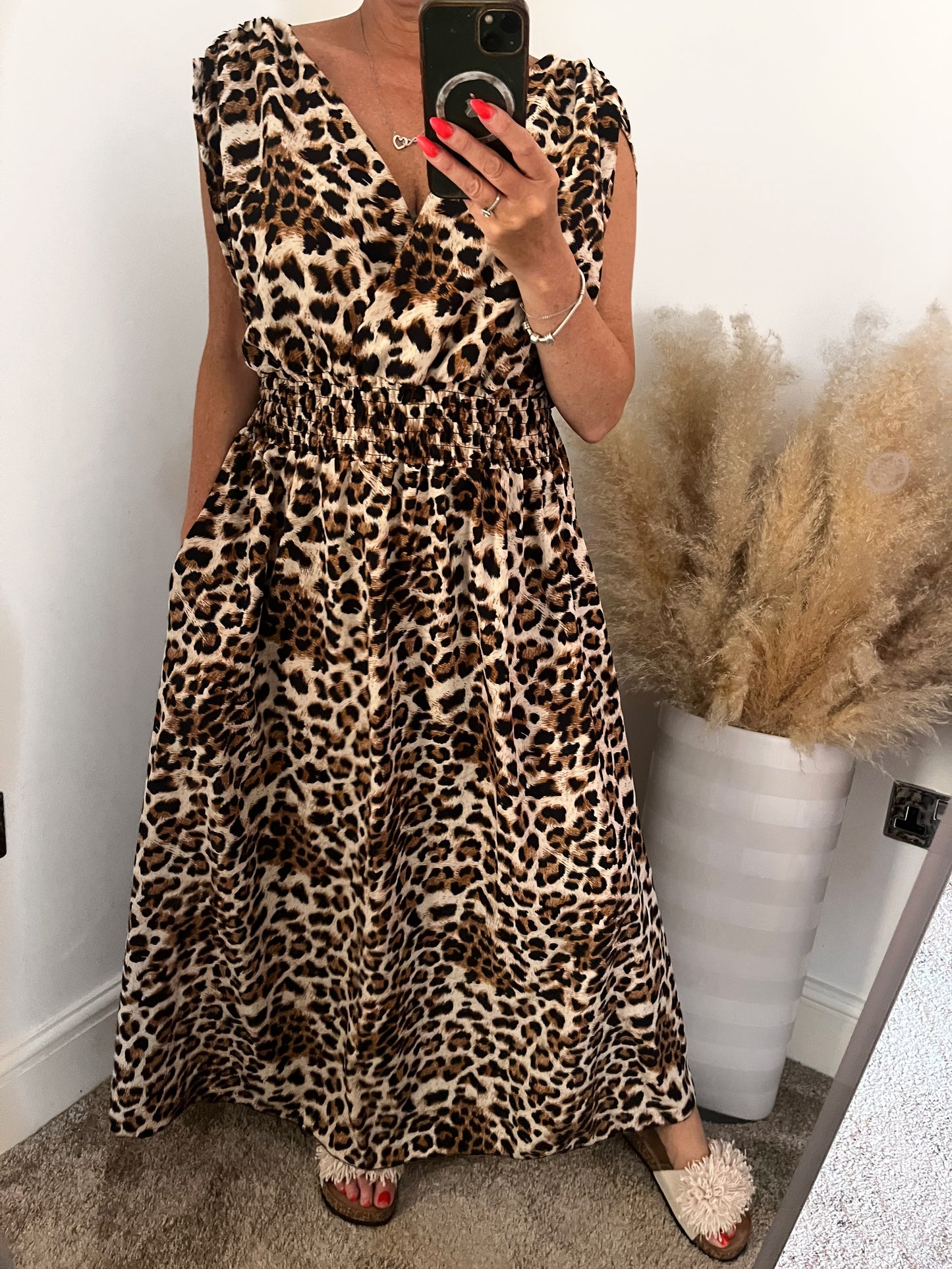 Plus Size Leopard Maxi Dress