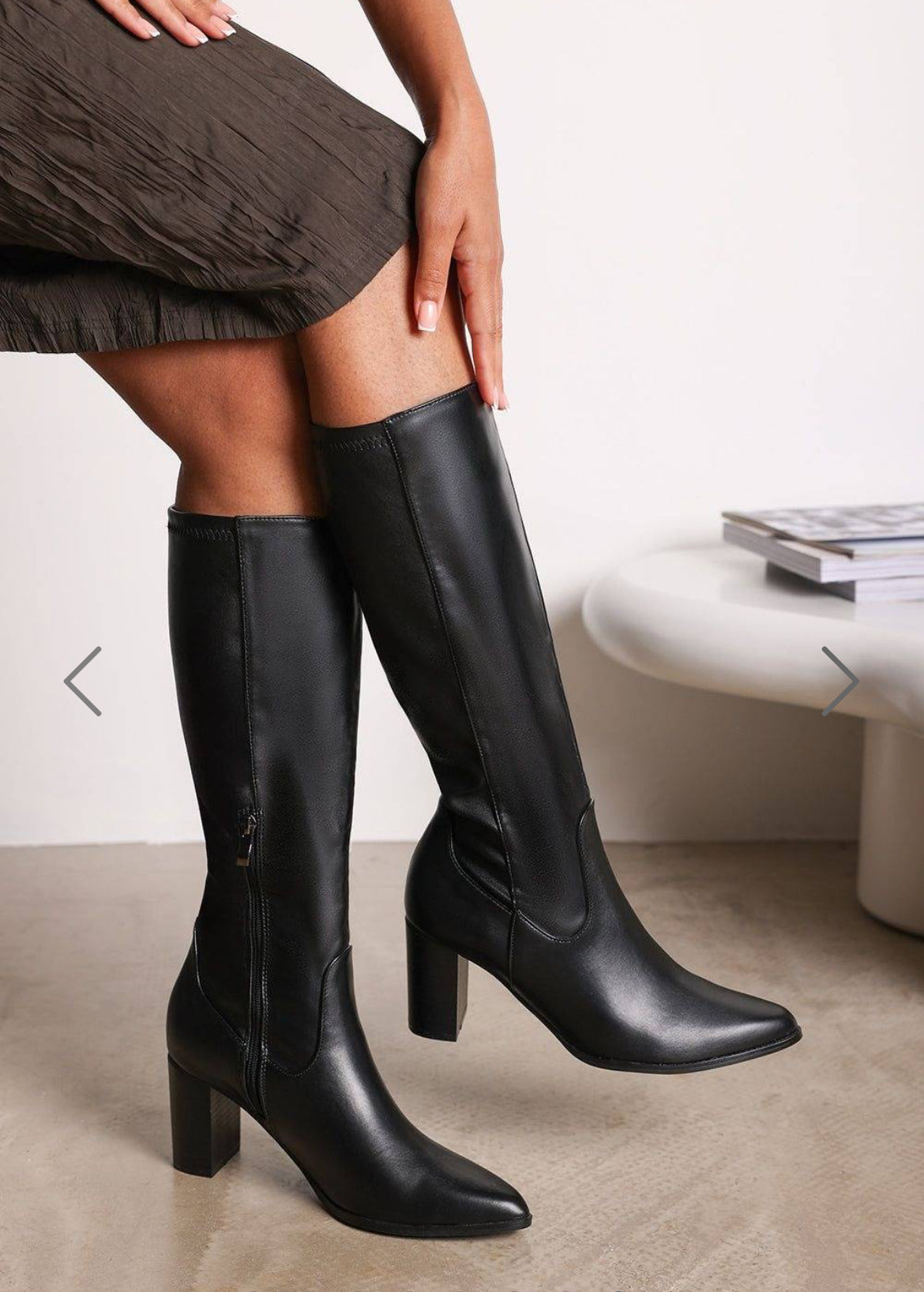 Black Knee High Boots