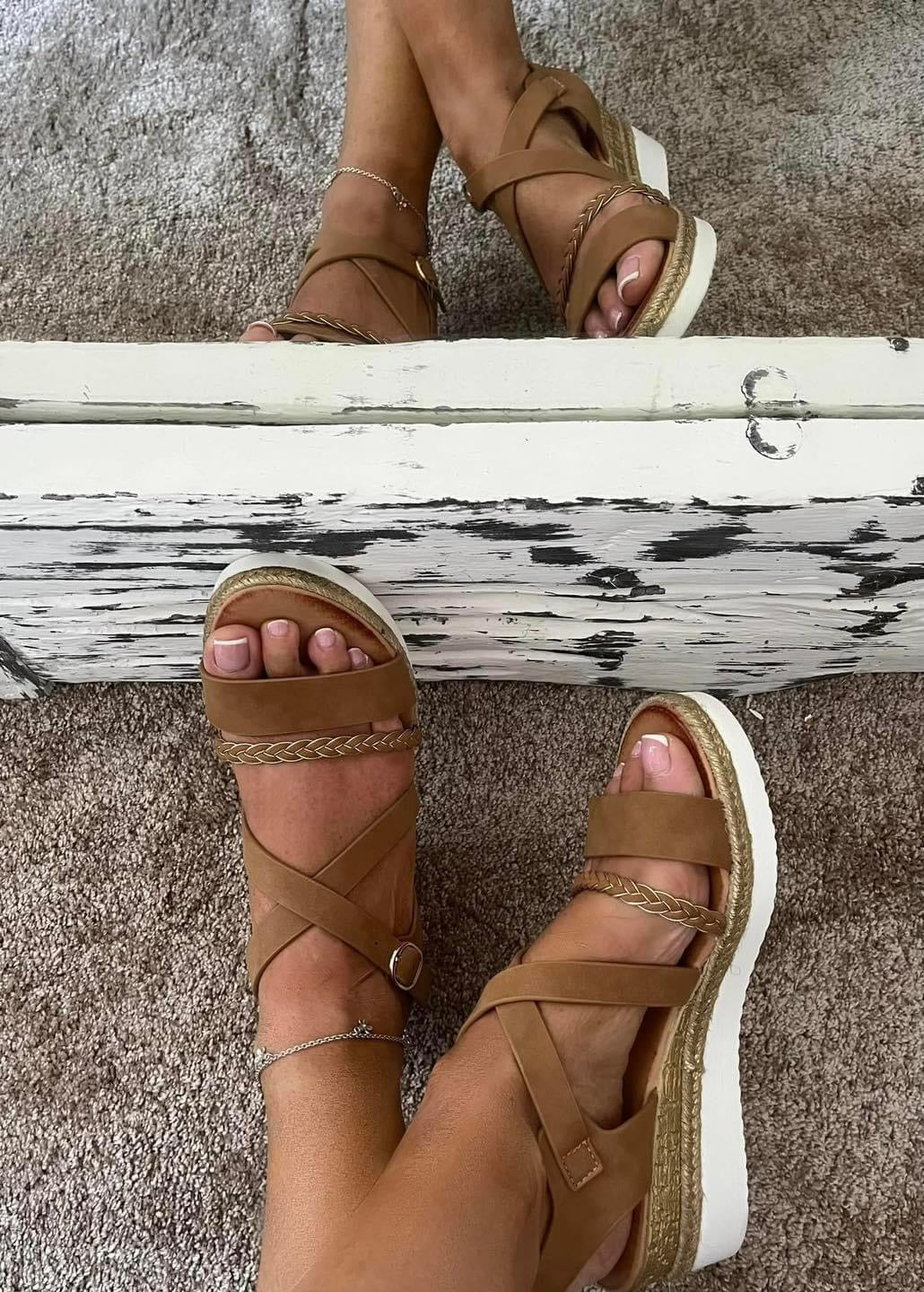 Tan Wedges - Sadie