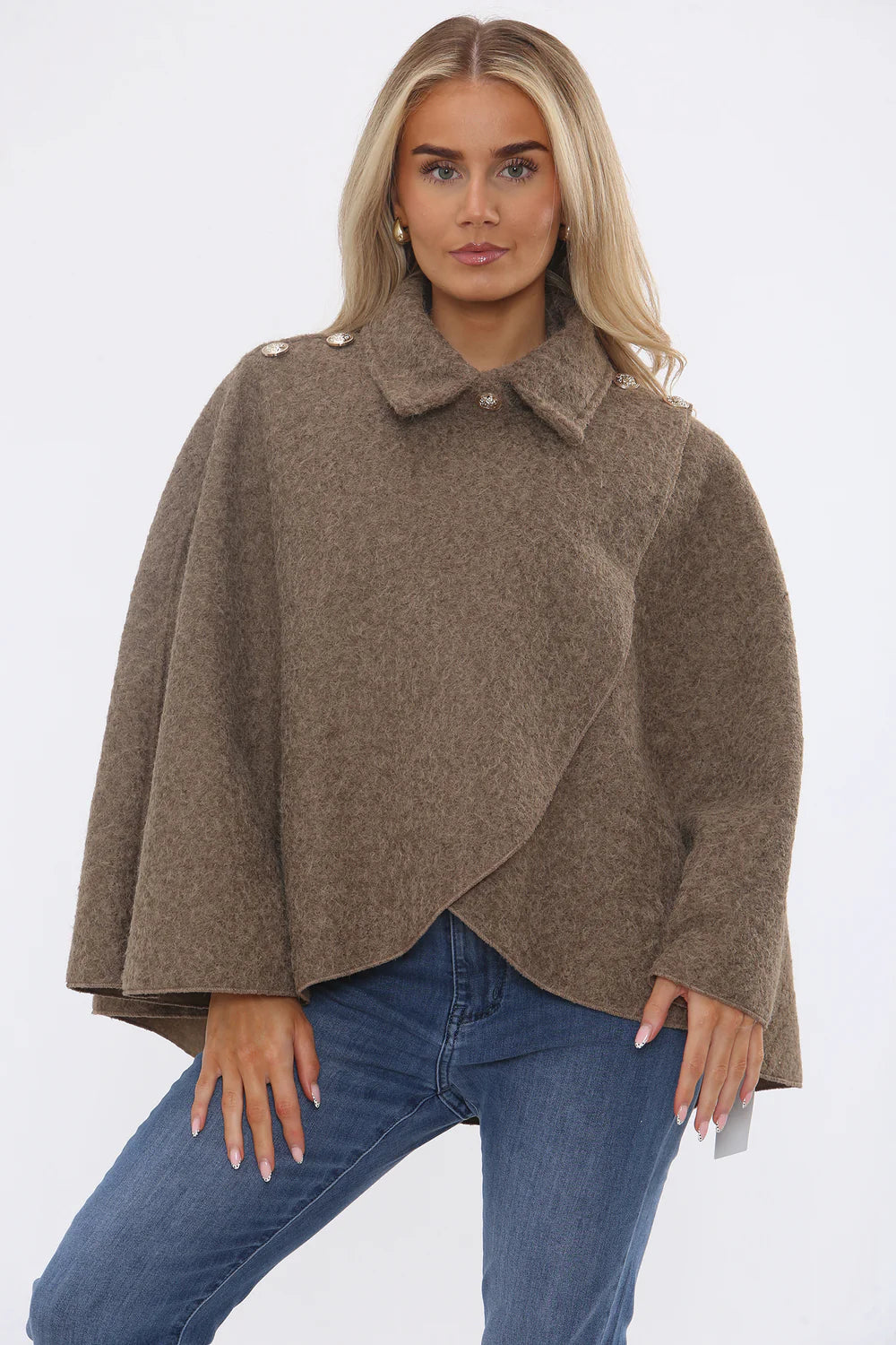 Gold Button Poncho