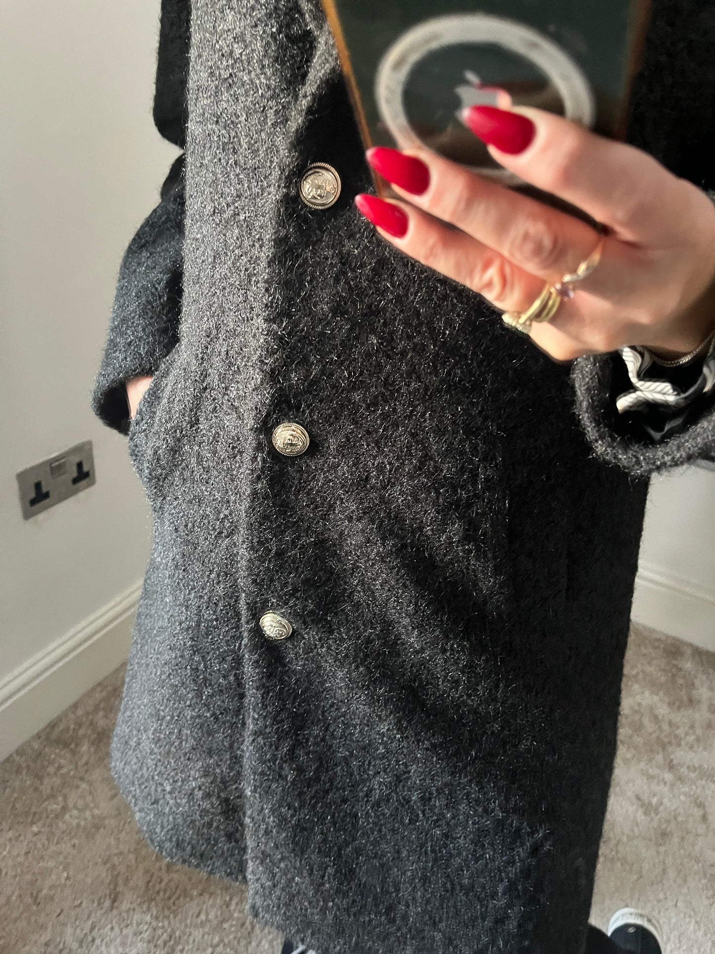 Black Button Coat