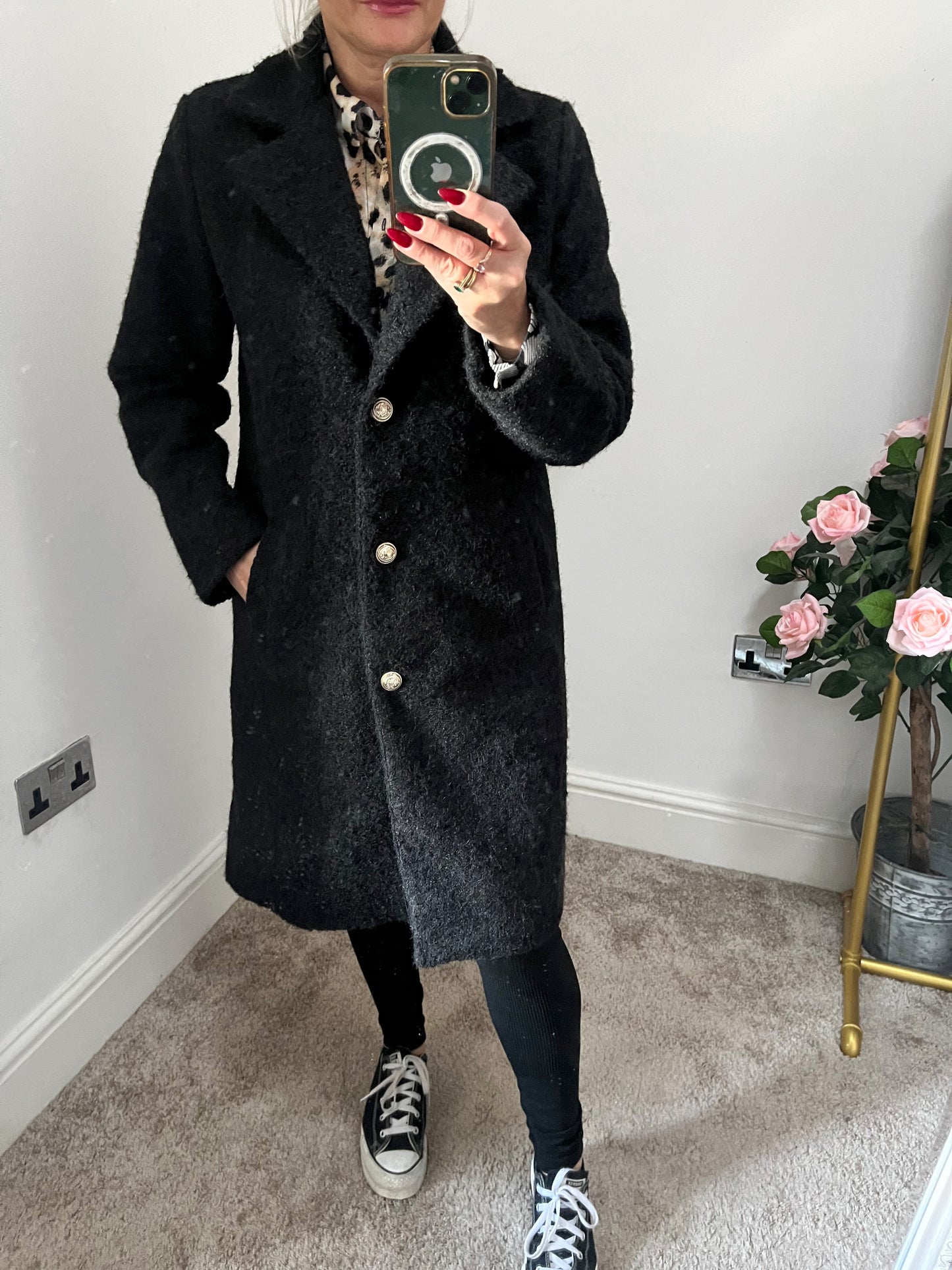 Black Button Coat