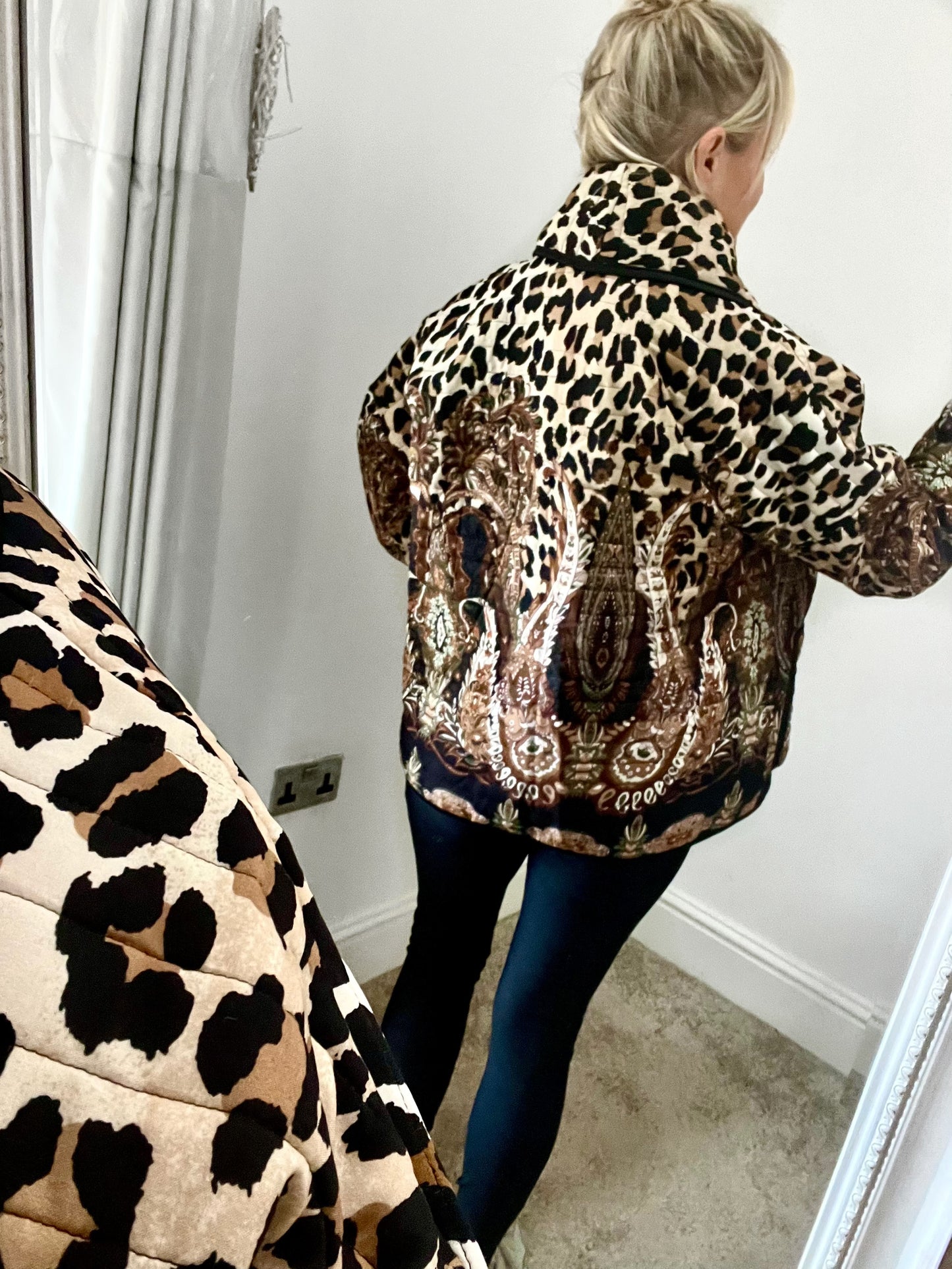 Leopard & Paisley  Quilted Jacket