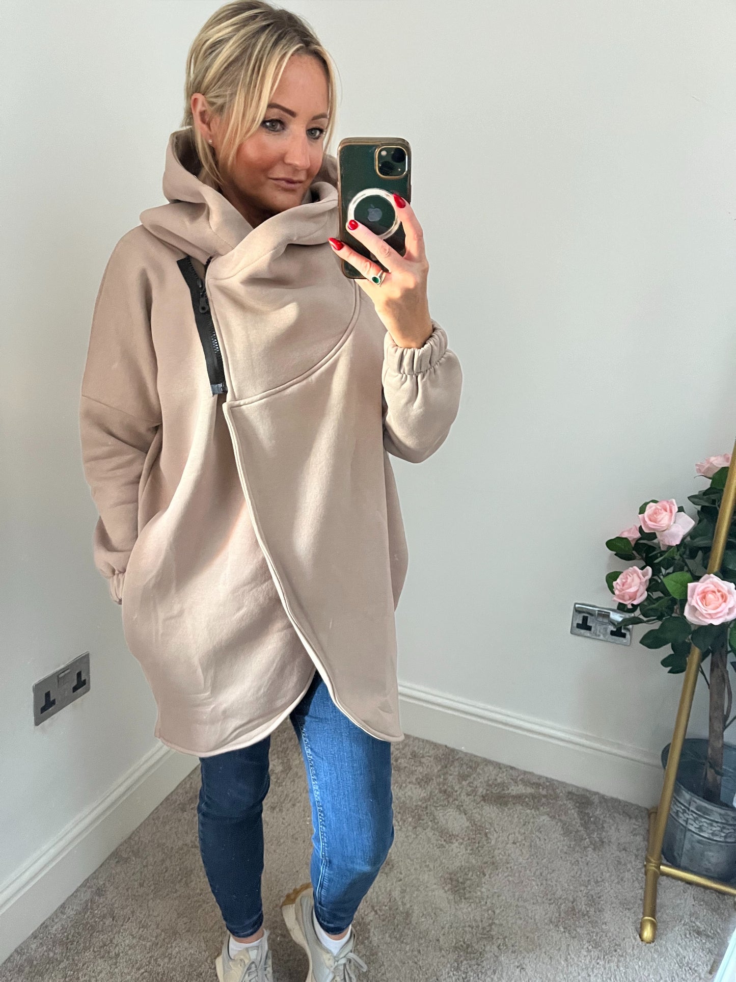 Cocoon Hooded Coatigan - Beige