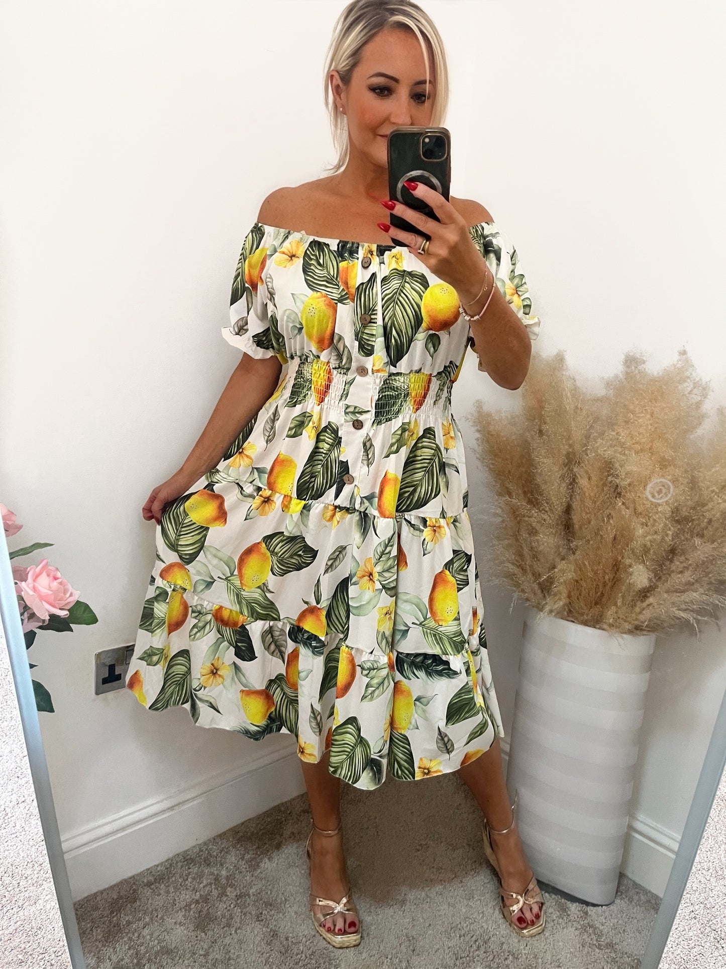 Shirred Waist Magic Dress - Lemon 🍋