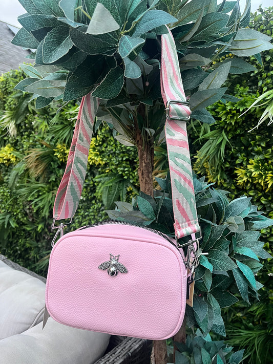 Cross Body Bee Bag - Pastel Strap
