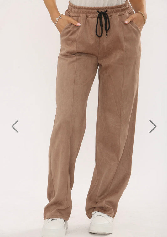Suedette Drawstring Joggers