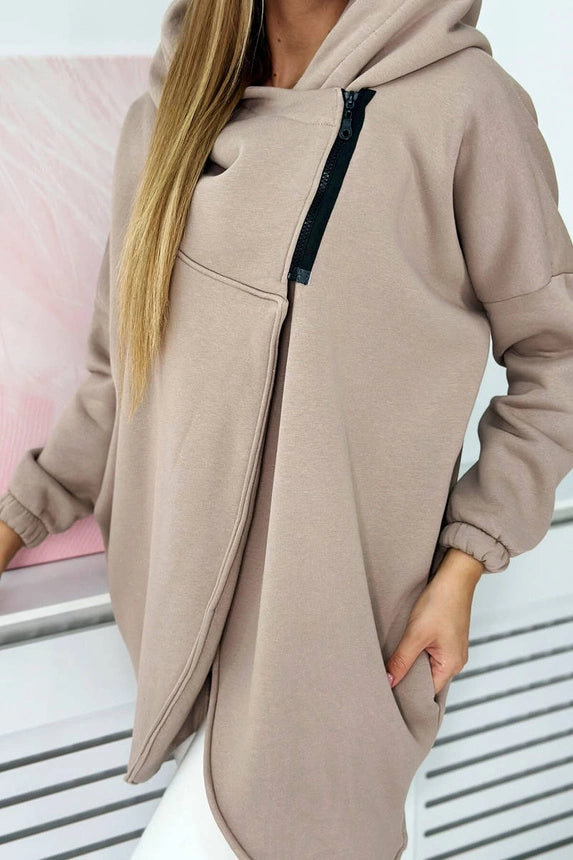 Cocoon Hooded Coatigan - Beige