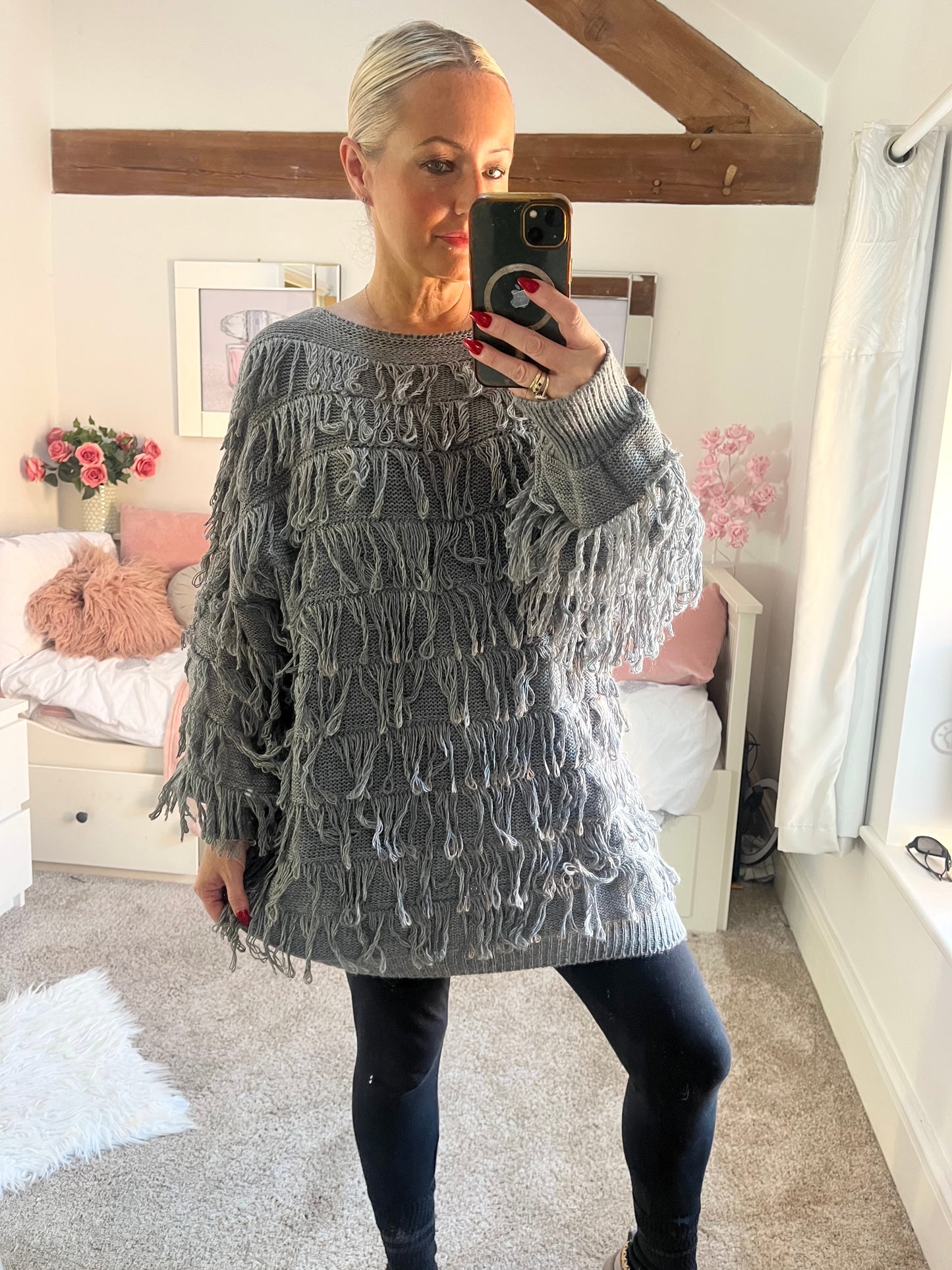 Grey Shagpile Jumper