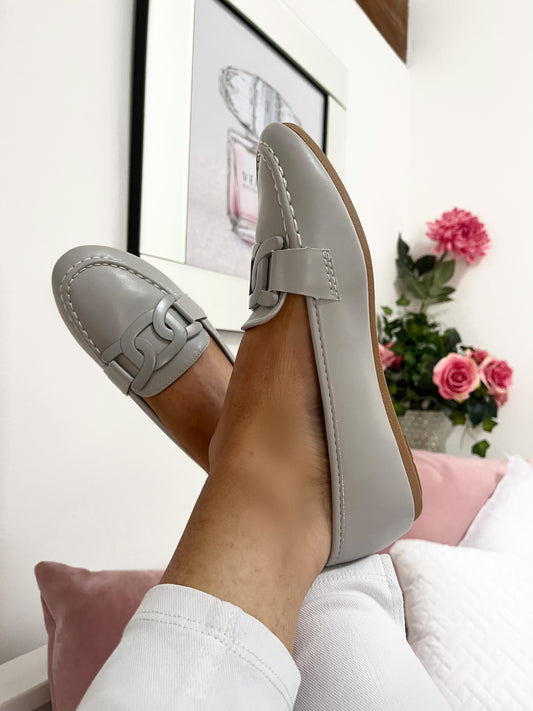 Grey Comfort Loafers with Cushioned sole