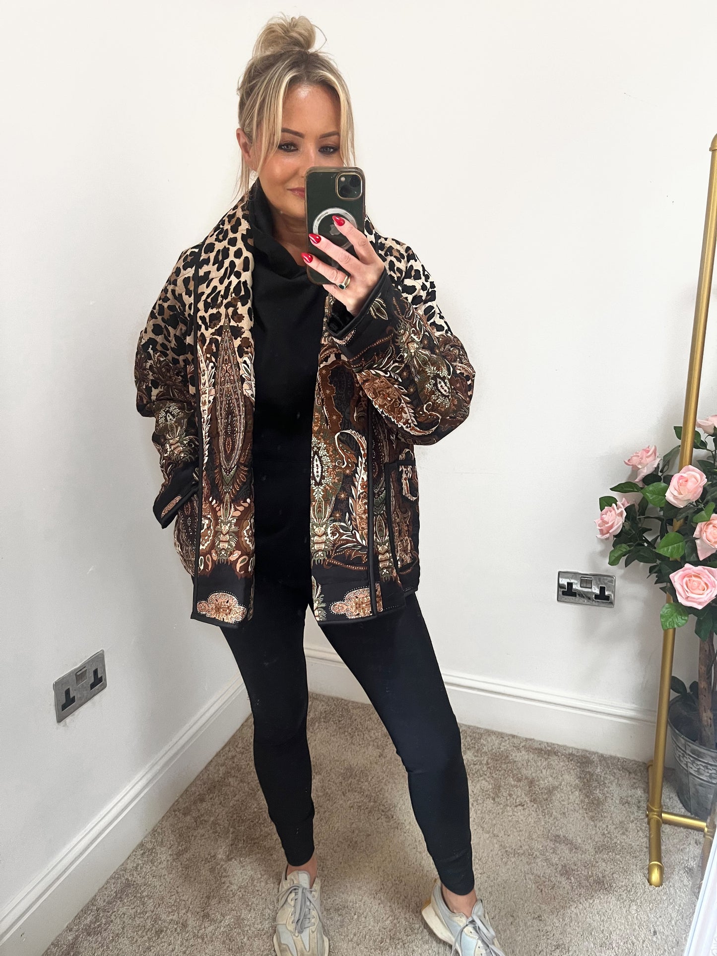 Leopard & Paisley  Quilted Jacket