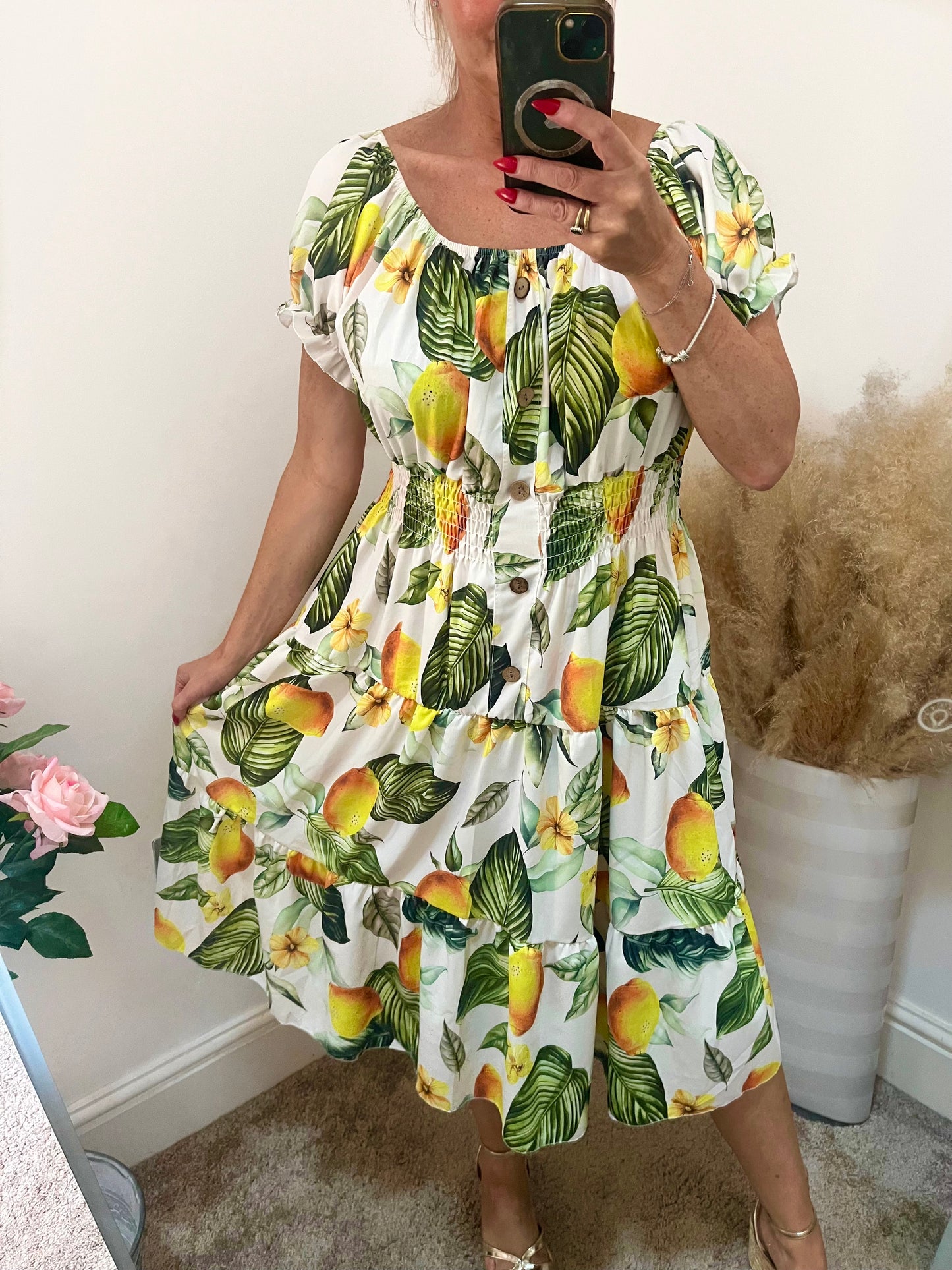 Shirred Waist Magic Dress - Lemon 🍋