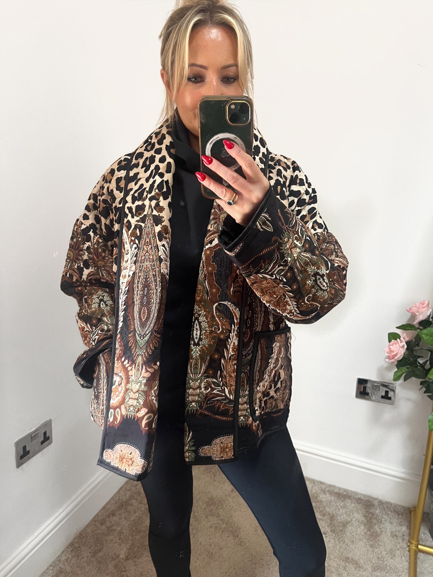 Leopard & Paisley  Quilted Jacket