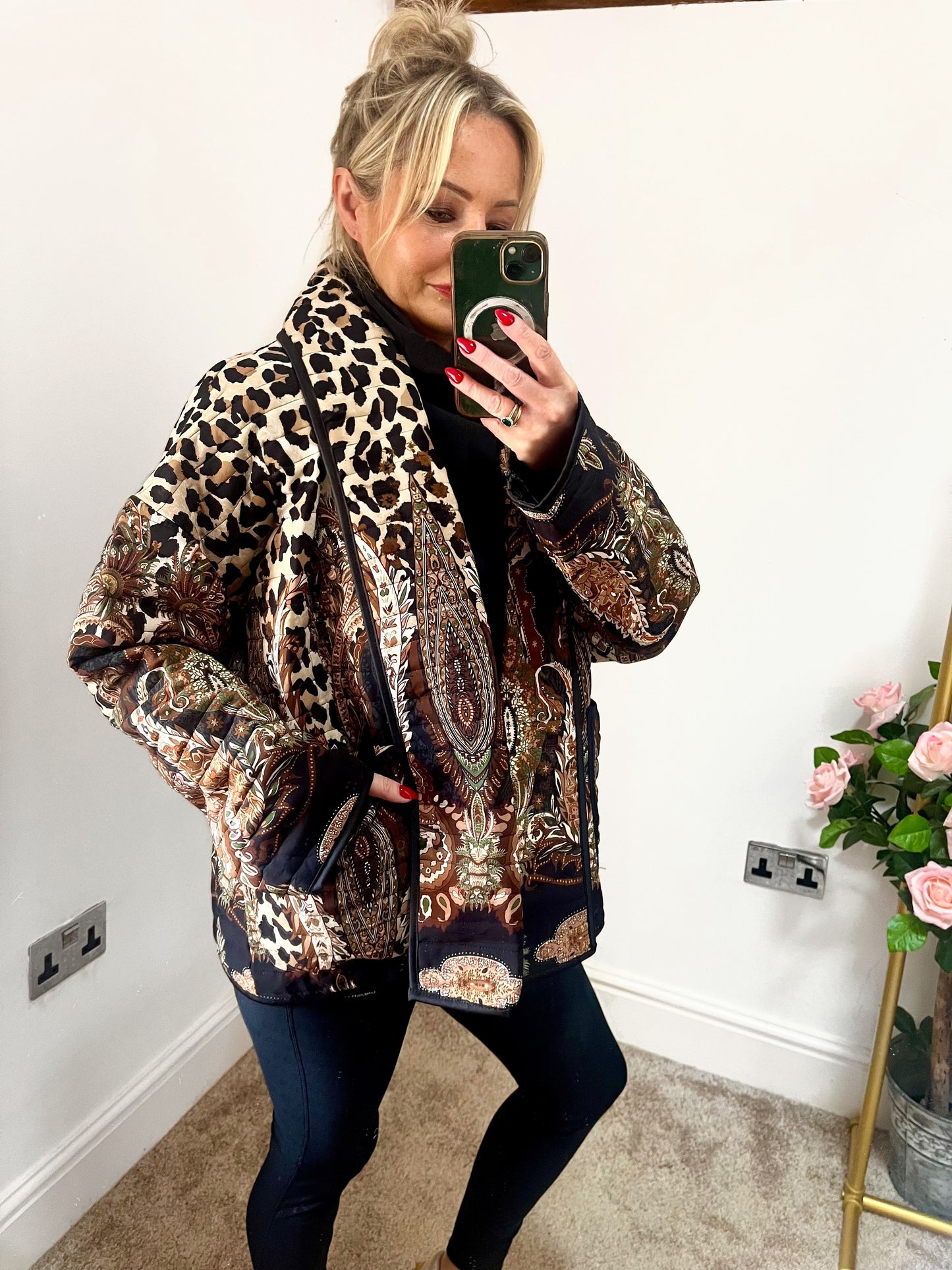 Leopard & Paisley  Quilted Jacket