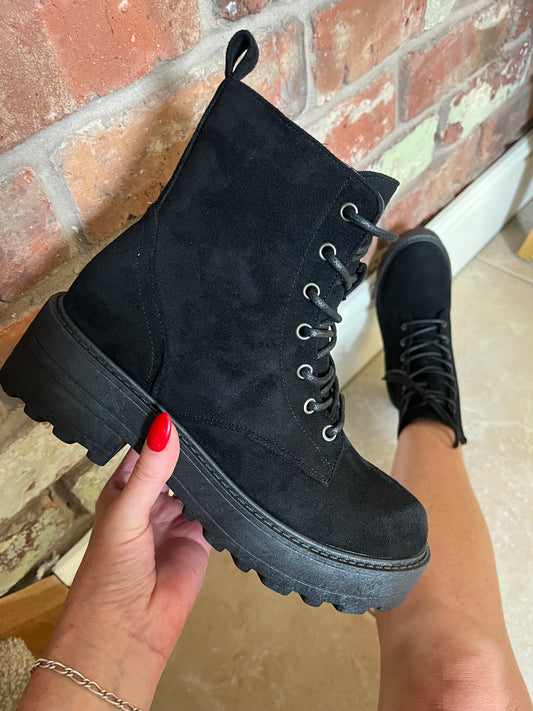 Chunky Lace up Ankle Boots
