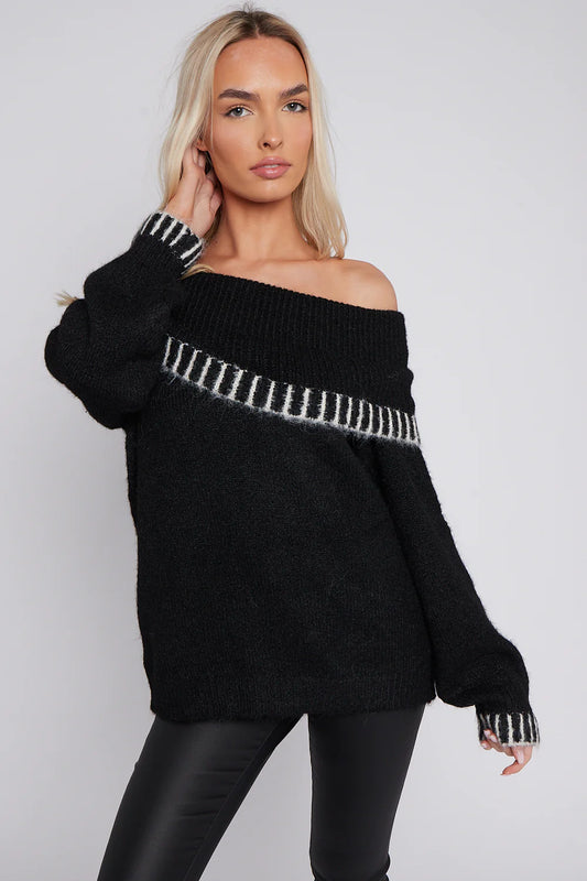 Off the Shoulder Wool Jumper