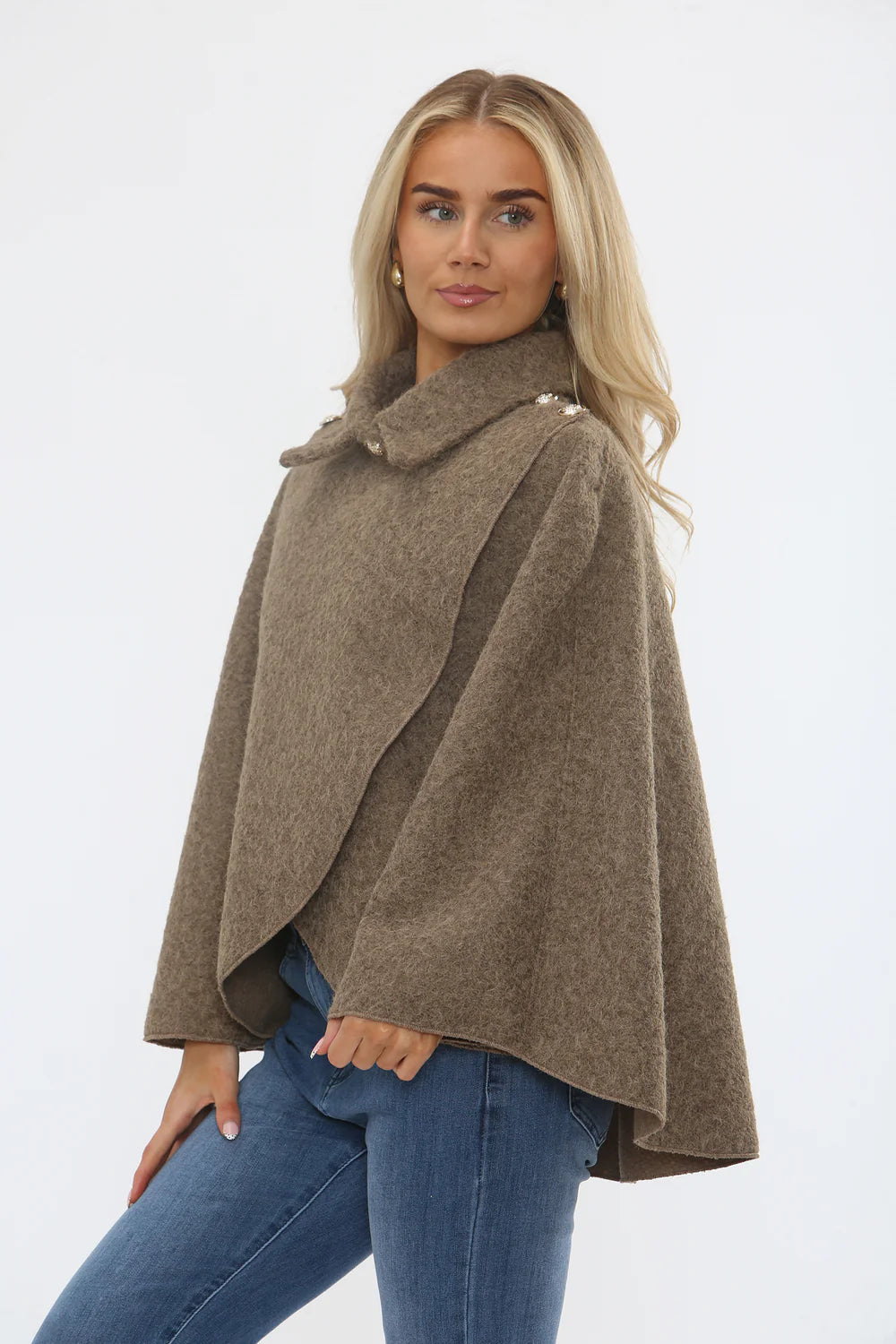 Gold Button Poncho