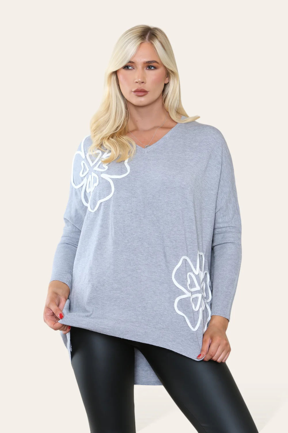 Flower Embroidered Jumper