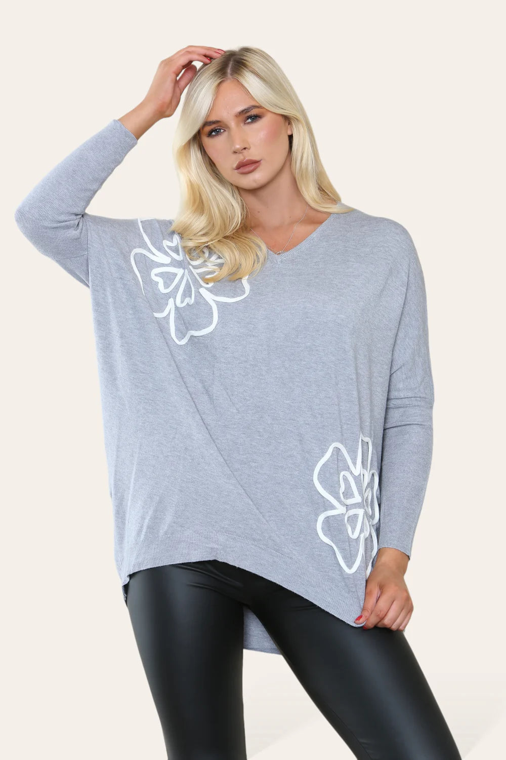 Flower Embroidered Jumper